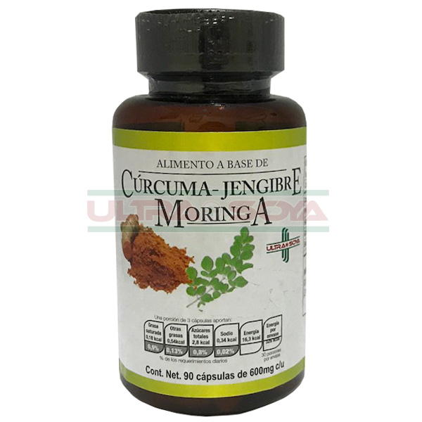 CURCUMA, JENGIBRE, MORINGA C/90 CAPS